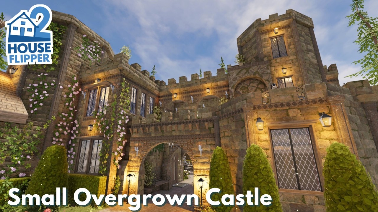 House Flipper 2 | Restoring a Small Overgrown Castle | Custom Job (No Commentary)