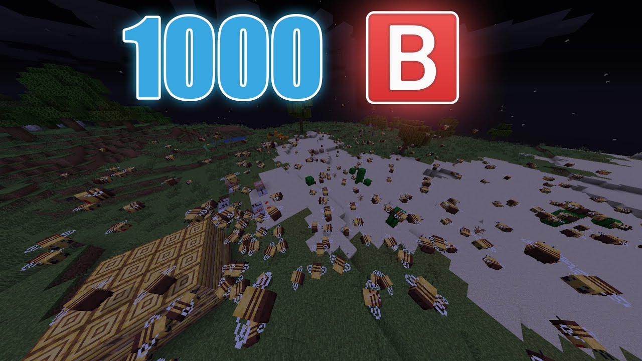 I TRIED TO KILL 1000 BEES IN MINECRAFT SURVIVAL WITH NOTHING