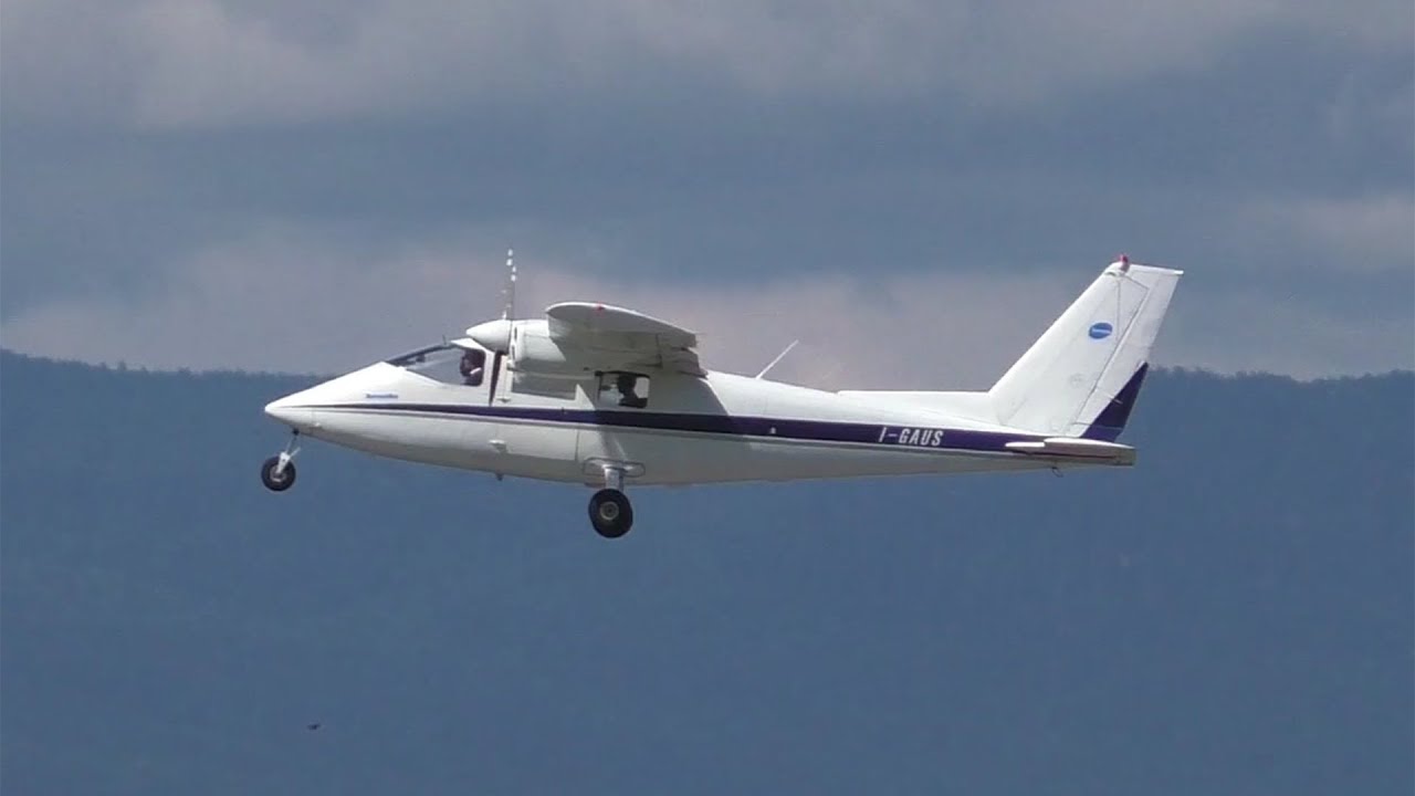 Partenavia P.68 takeoff at Graz Airport | I-GAUS