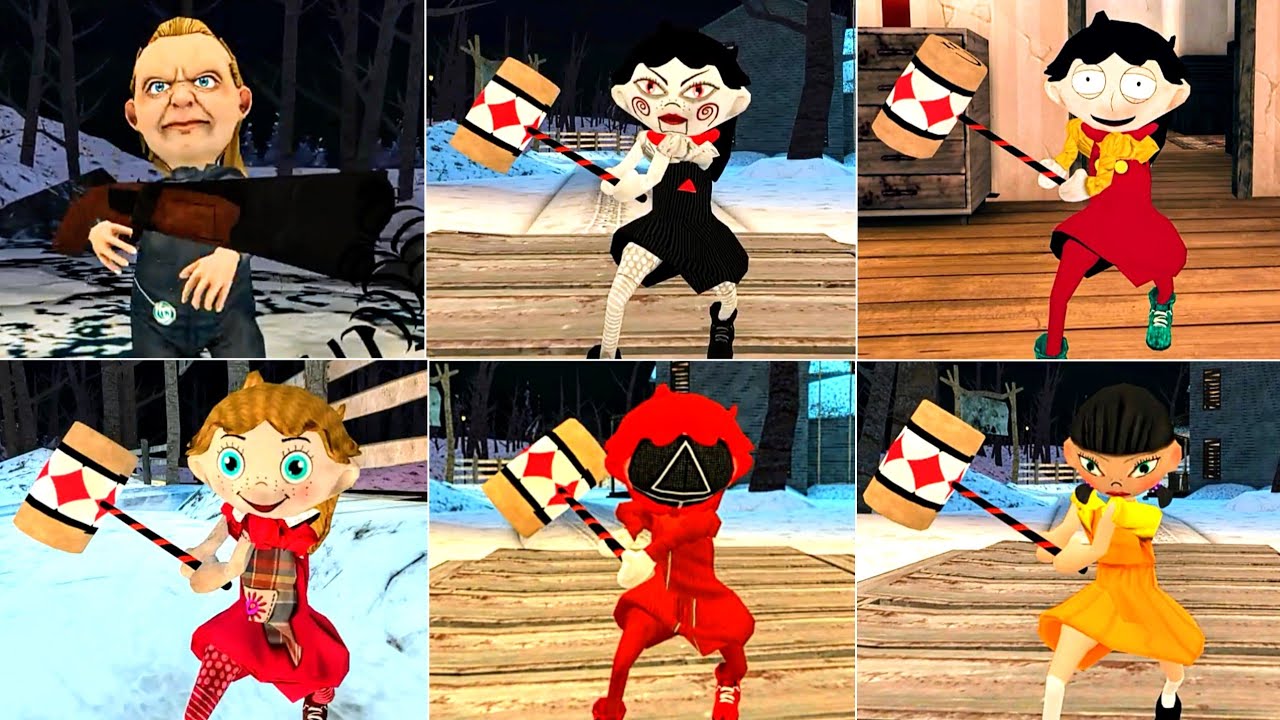 Scary Doll All Characters Jumpscares Scene | Scary Doll New Update V1.2