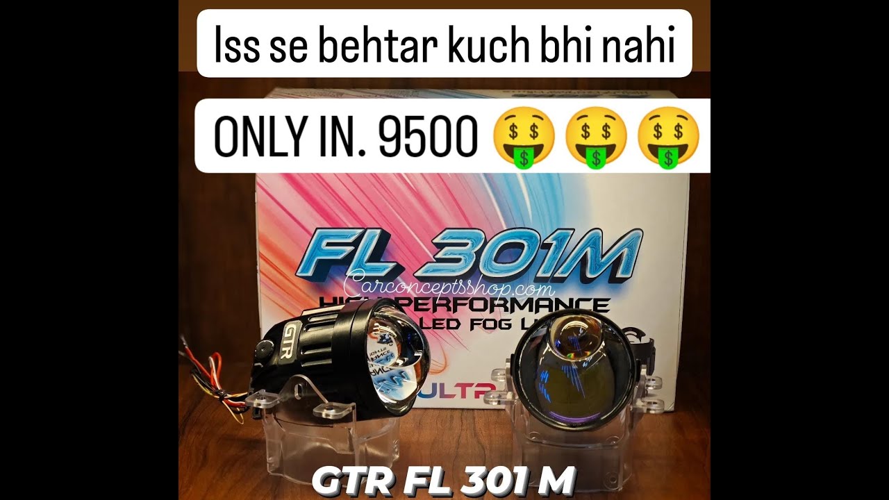 Gtr FL301M 110 watt  projector fog lamp unboxing , testing & detail review