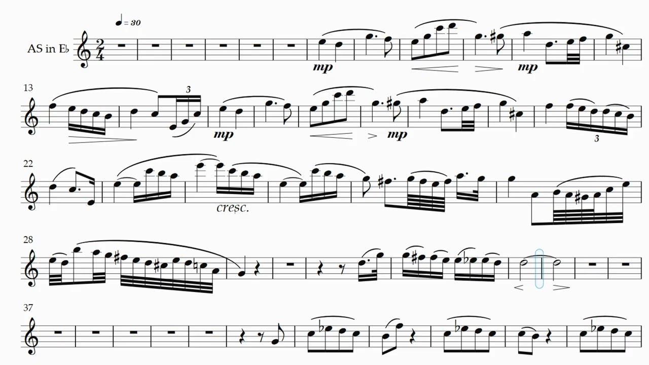 Piano Sonata No.8 in Cminor, Pathétique(비창) 2악장(Adagio cantabile) Alto Saxophone 편곡, 연주