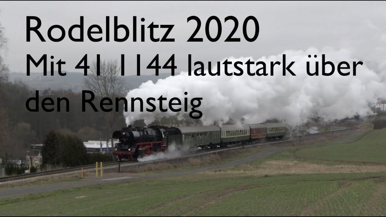 Rodelblitz 2020 - Mit 41 1144 lautstark über den Rennsteig