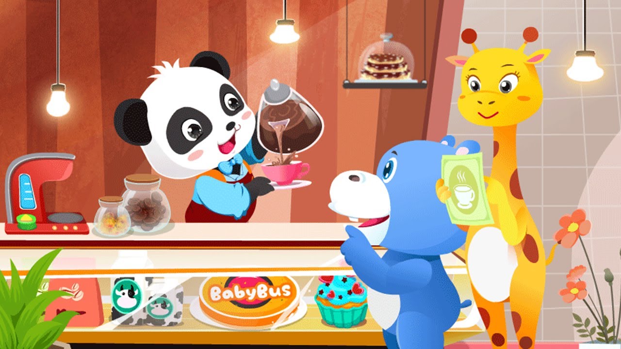 Baby Panda’s Summer: Café | Make coffee, flower tea, ice cream | Gameplay Video | BabyBus Games