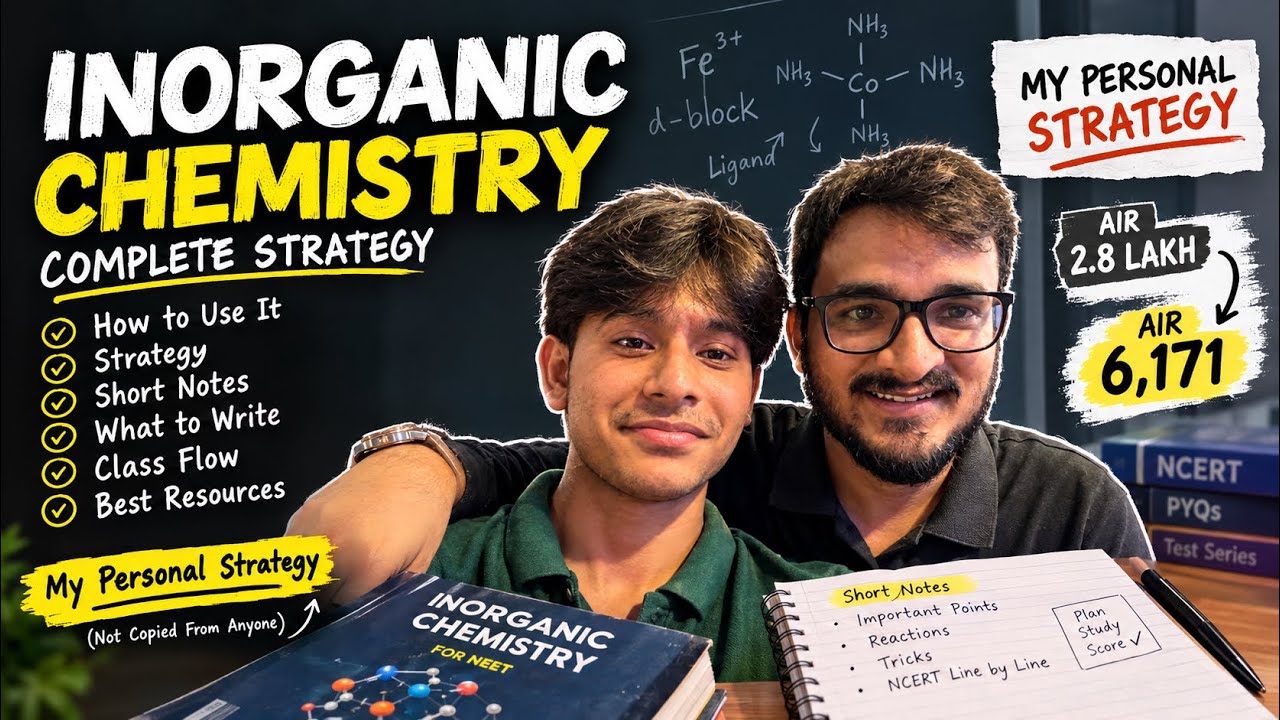 INORGANIC CHEMISTRY Strategy for NEET 2027 | How I Improved AIR 2.8 Lakh &rarr; 6171🔥#inorganicchemistry 