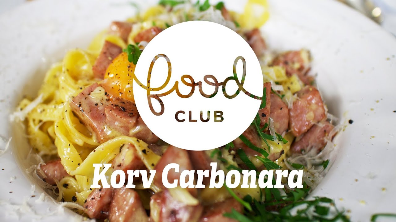 Korv Carbonara | Steg för steg | FoodClub