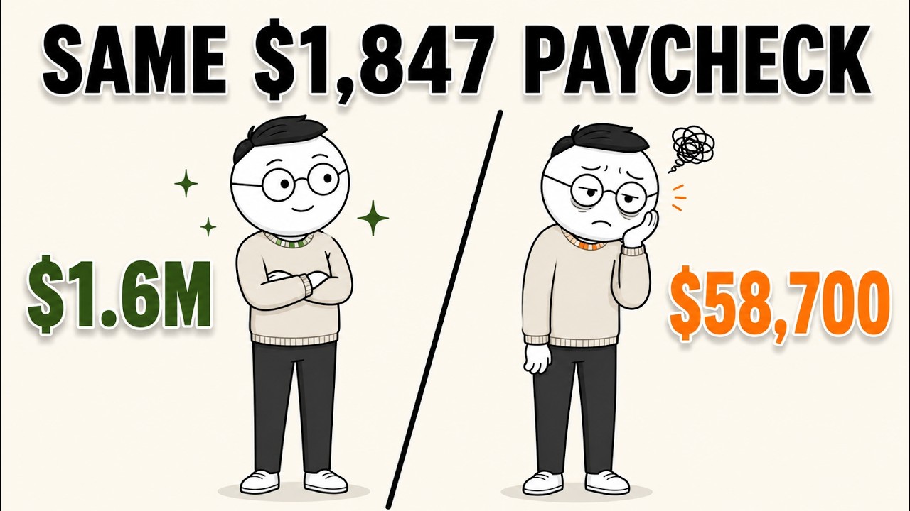 Same $1,847 Paycheck. $1.6M vs $58,700, 18 Years Later.