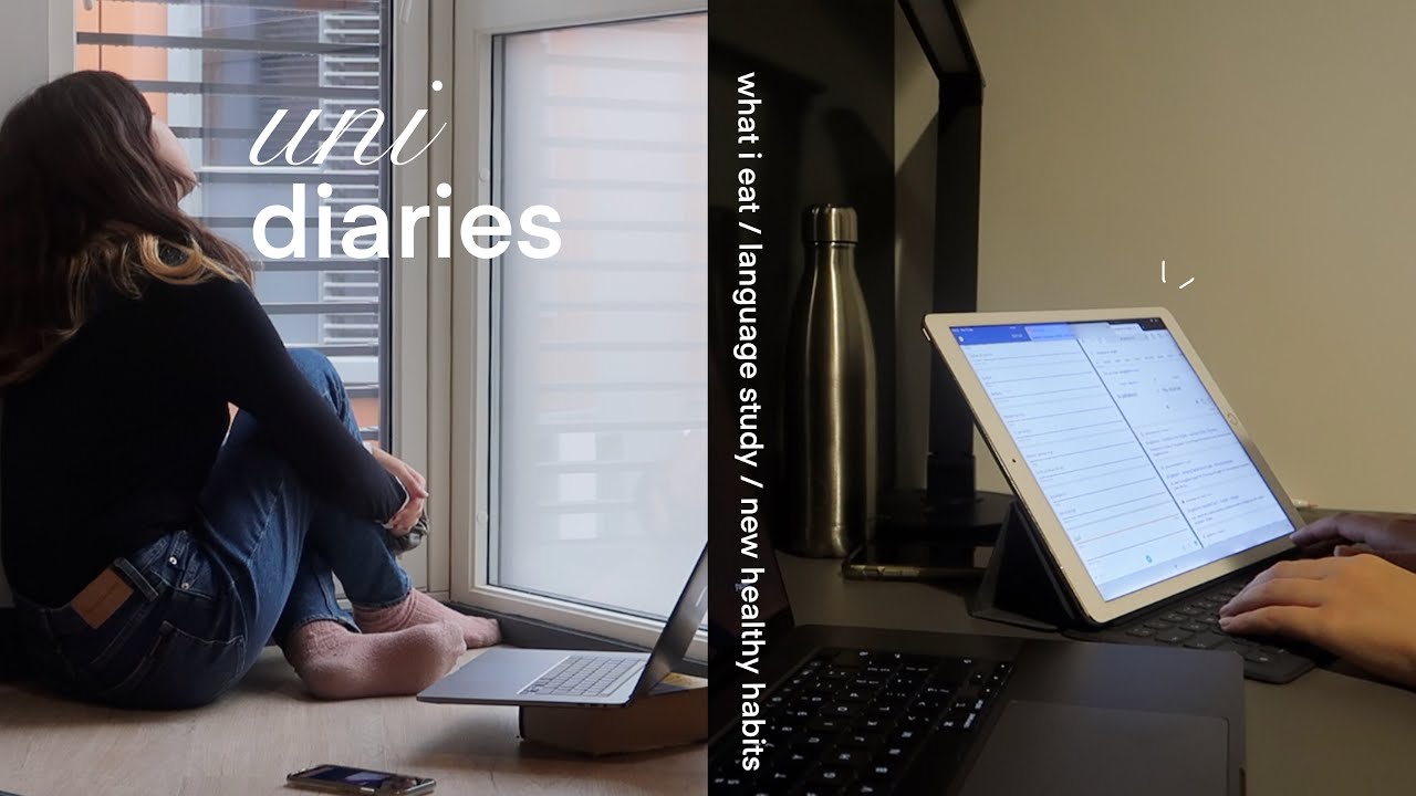 UNI DIARIES | what I eat (vegan), language study & following healthy habits 🌱