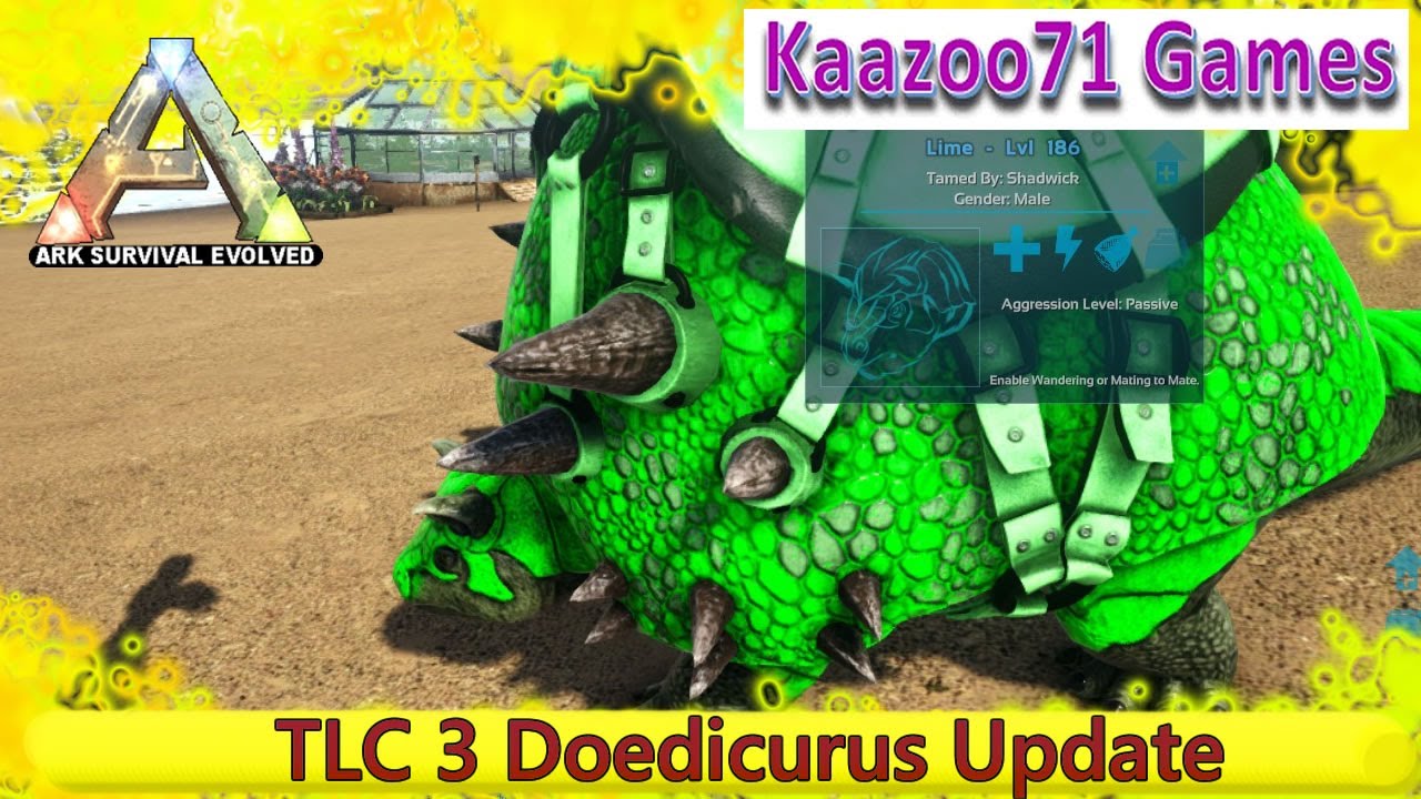 Doedicurus TLC 3 Update - ARK  Survival Evolved - Rolling Doed