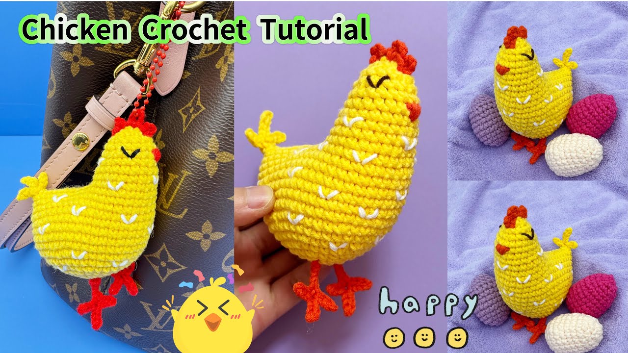 How to Crochet a Cute Easter Chick | Amigurumi Chicken Tutorial | Easy Hen Tutorial for Beginners🐔✨💛