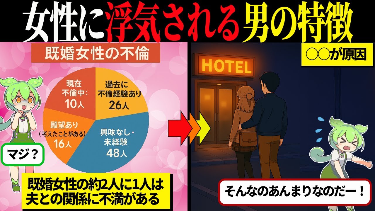 なぜ女性は浮気するのか？【ずんだもん＆ゆっくり解説】