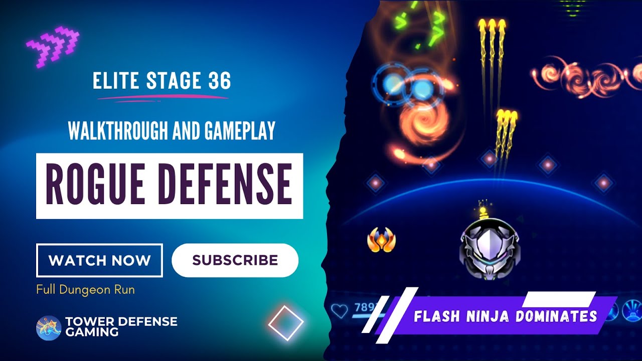 Flash Ninja vs Rogue AI Swarm | Stage 36 Elite Full Defense Run