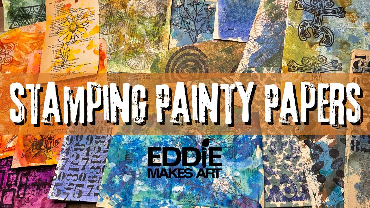 Stamping Painty Papers