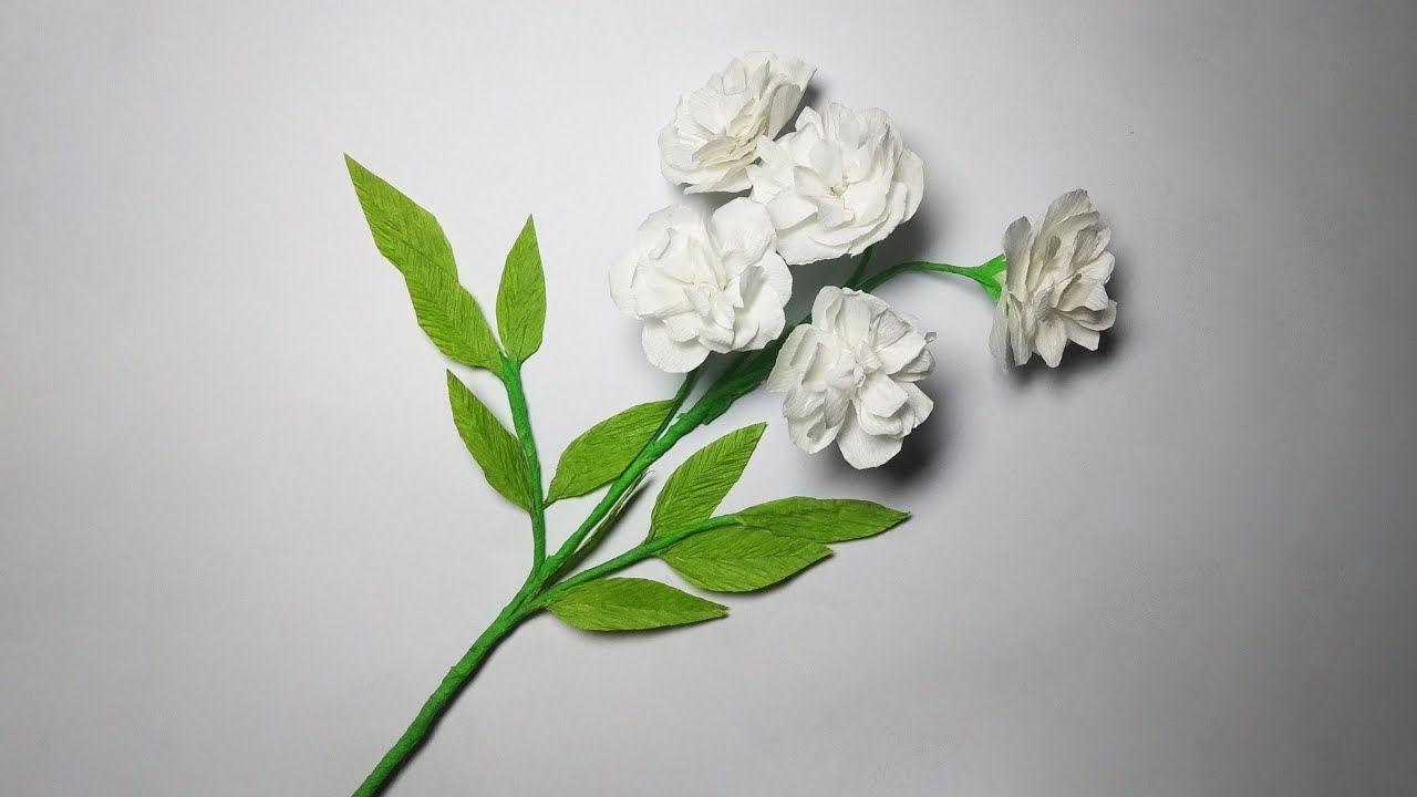 White Flowers With Crepe Paper | Jasmine Flowers