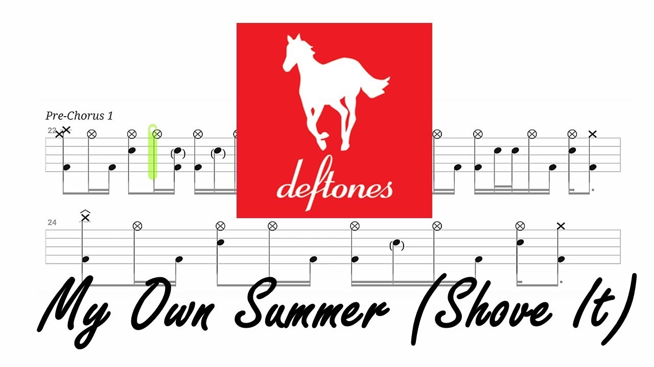 Deftones - My Own Summer (Shove It) (🔴 Drum Notation | Tutorial) @chamisdrums Bass @ChamisBass