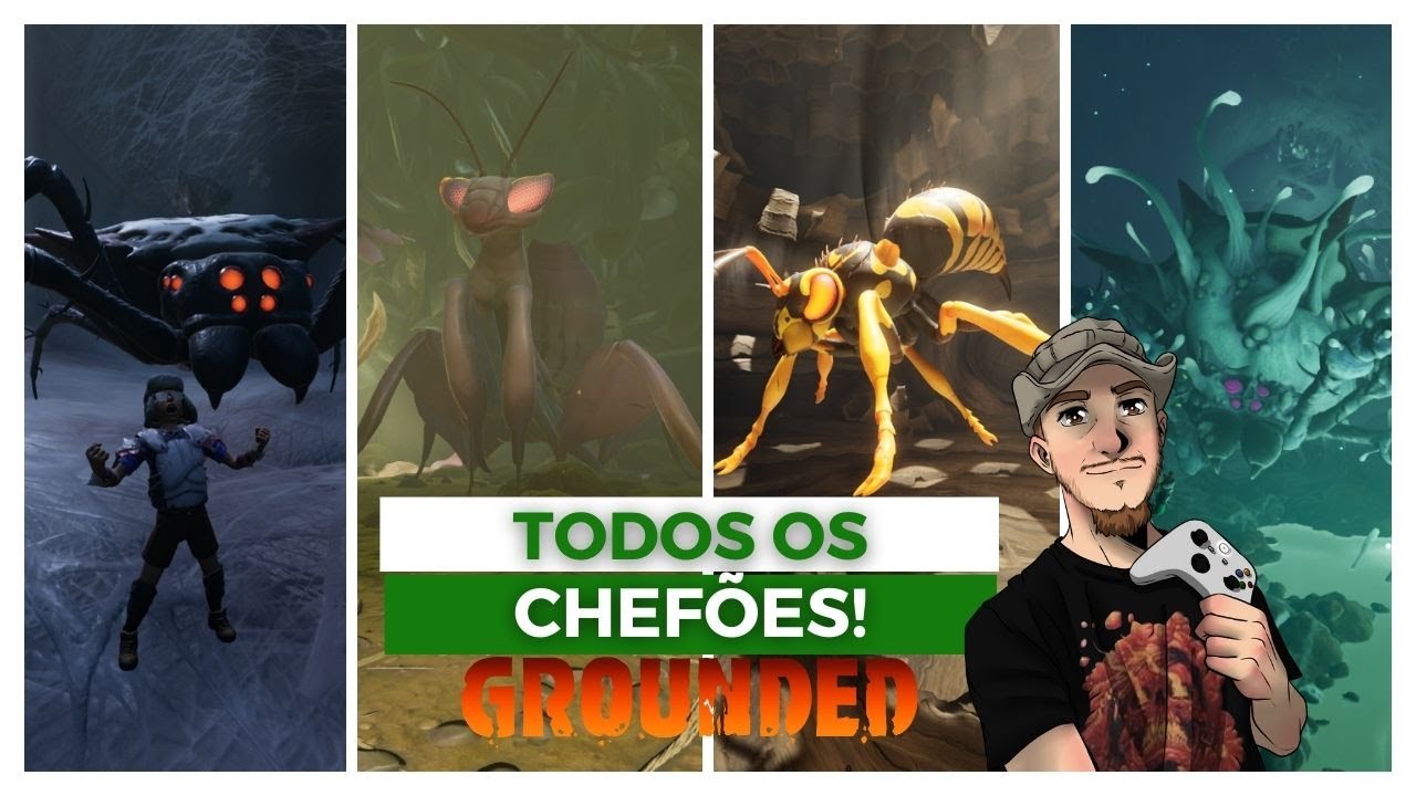 GROUNDED: Aranha Mãe, Louva a Deus, Vespa Rainha e Aranha Mãe Infectada! Como Enfrentar Todos!!!