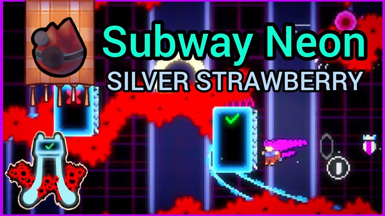 Subway Neon Silver Strawberry | Strawberry Jam Expert Lobby | Modded Celeste