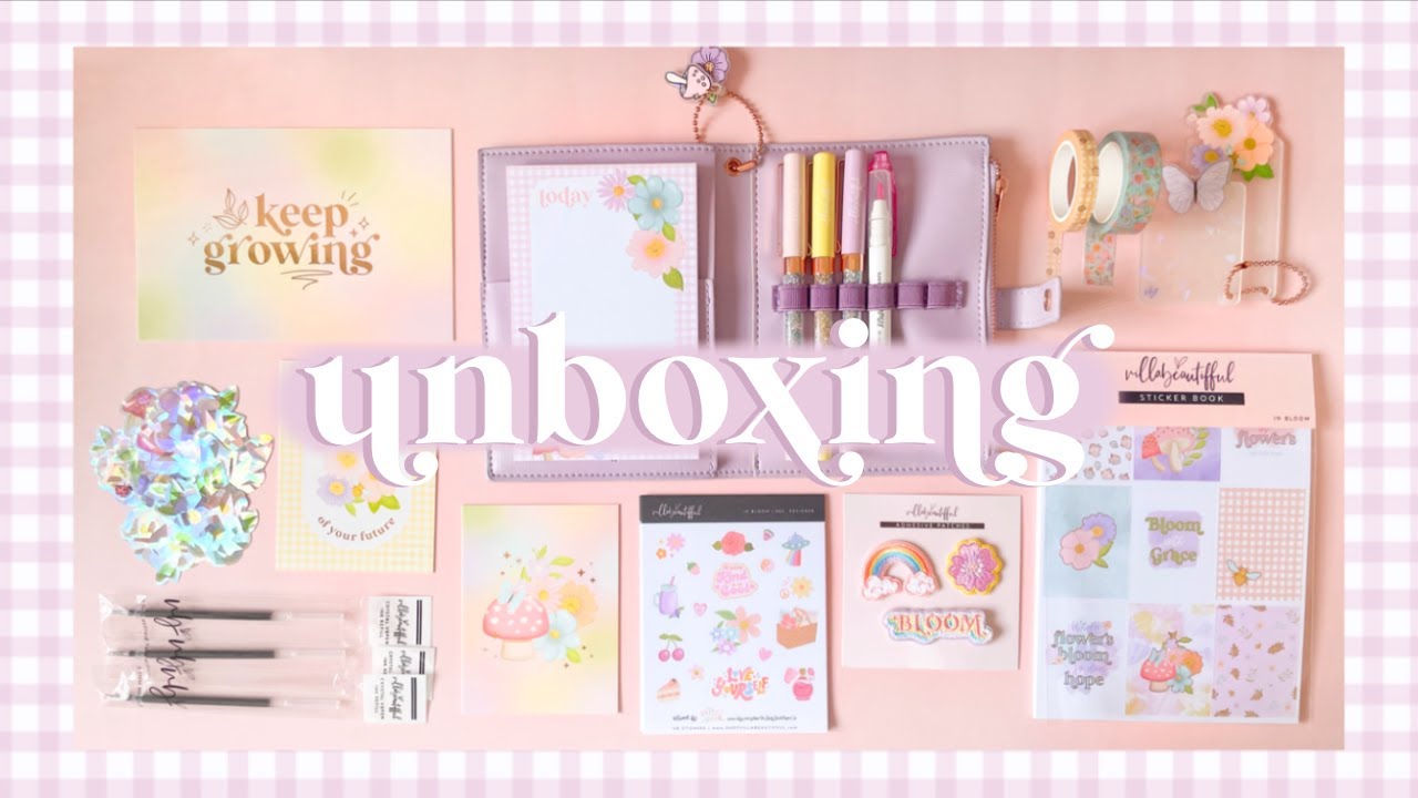 unboxing my collab with villabeautifful! 🌸  'in bloom' luxe VB kit unboxing