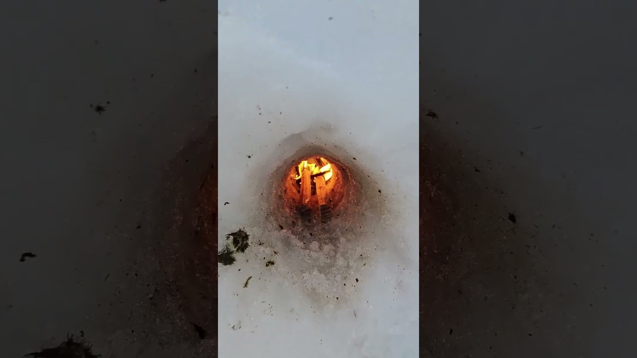 Fire in the snow? This trick really works ❄️