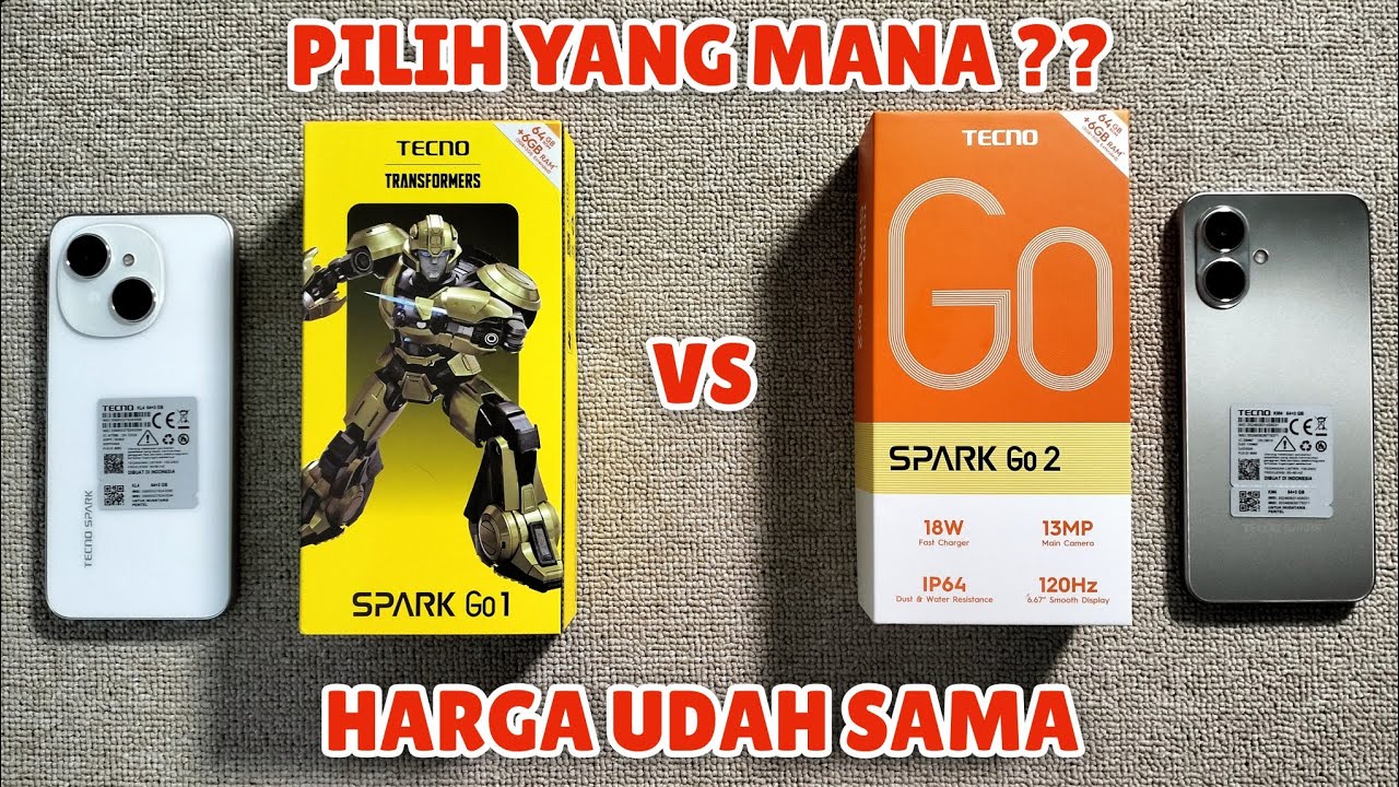 HARGA UDAH SAMA . TECNO SPARK GO 1 VS TECNO SPARK GO 2 MENDING MANA ?