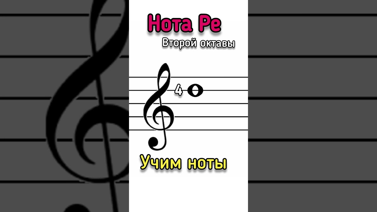 Нота Ре второй октавы✨Учим ноты 🎹 #сольфеджио
