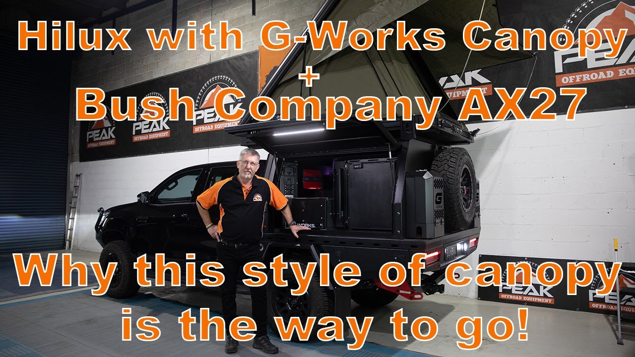 Toyota Hilux 2022 года с навесом G-Works Canopy и AX27 RTT от The Bush Company