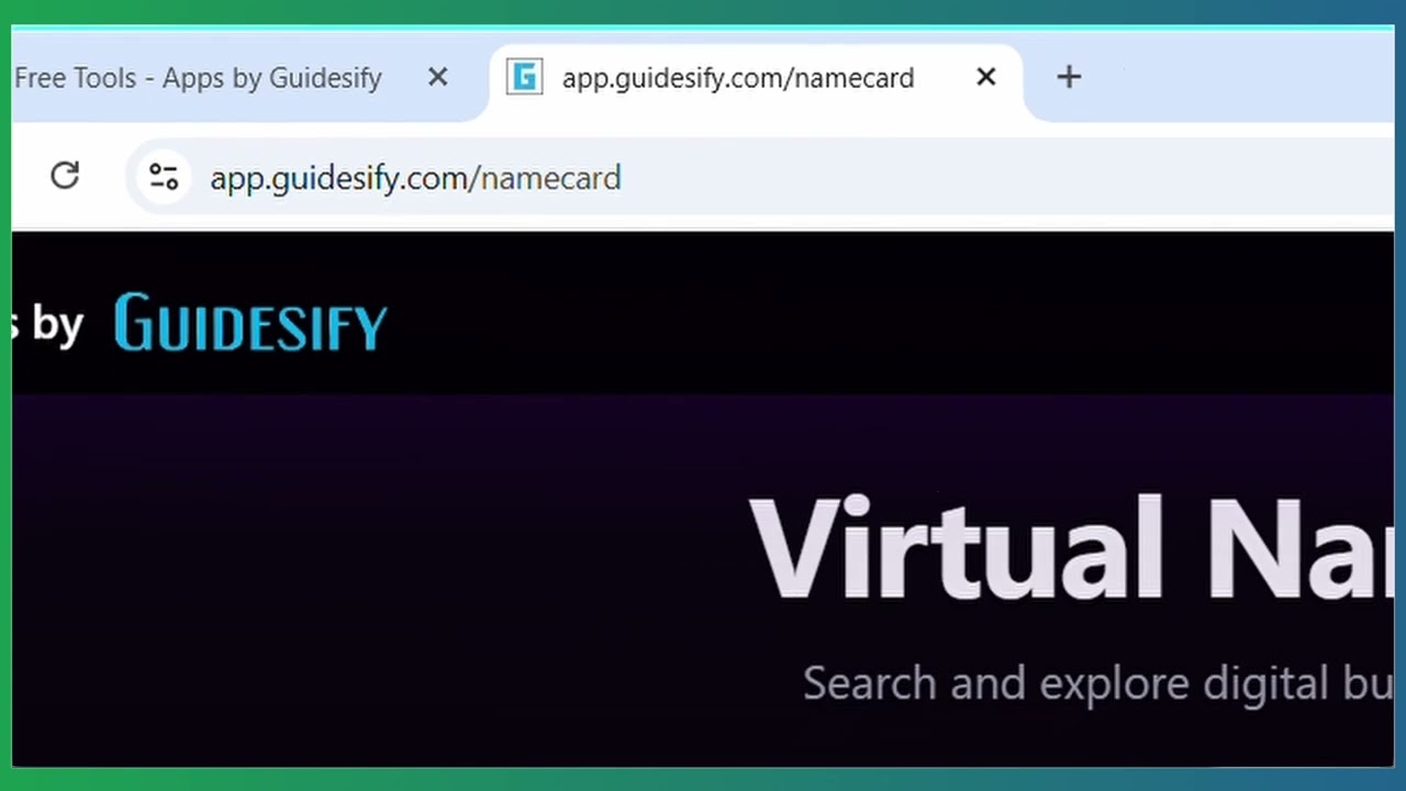 Guide #7: How To Create A Digital Namecard