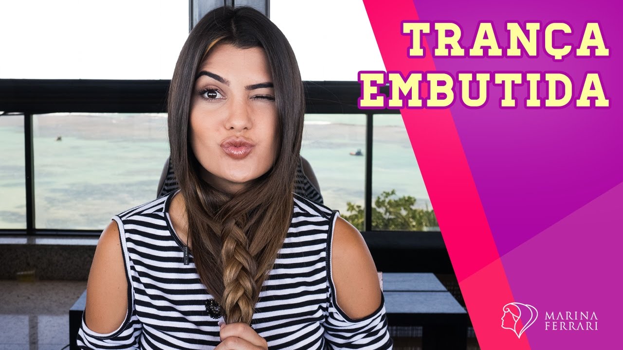 Trança embutida feita pela frente