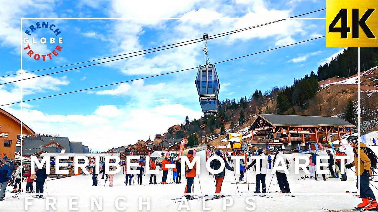 FRENCH ALPS Snow Hiking Tour in Chill Music playlist 🇫🇷 Méribel- Mottaret — Méribel Ski Station 4K