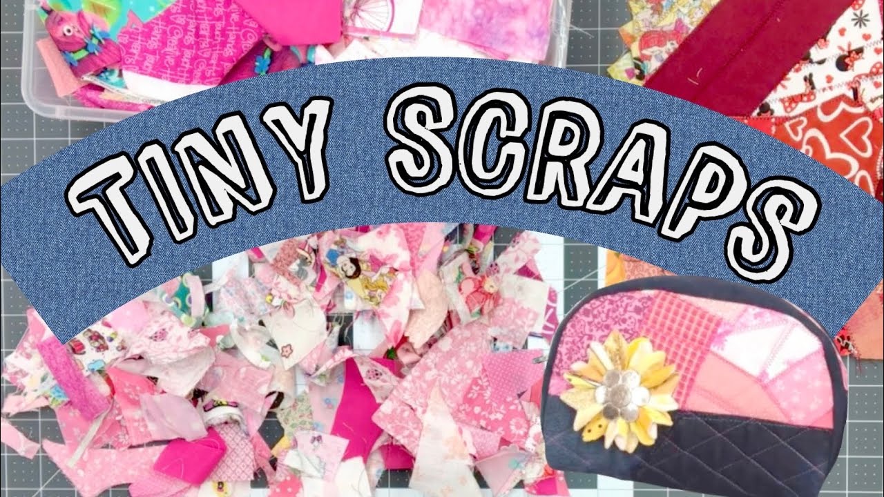 Use up even tiny Scraps of Scraps, Useful zippered pouch from remnants of denim and fabrics.