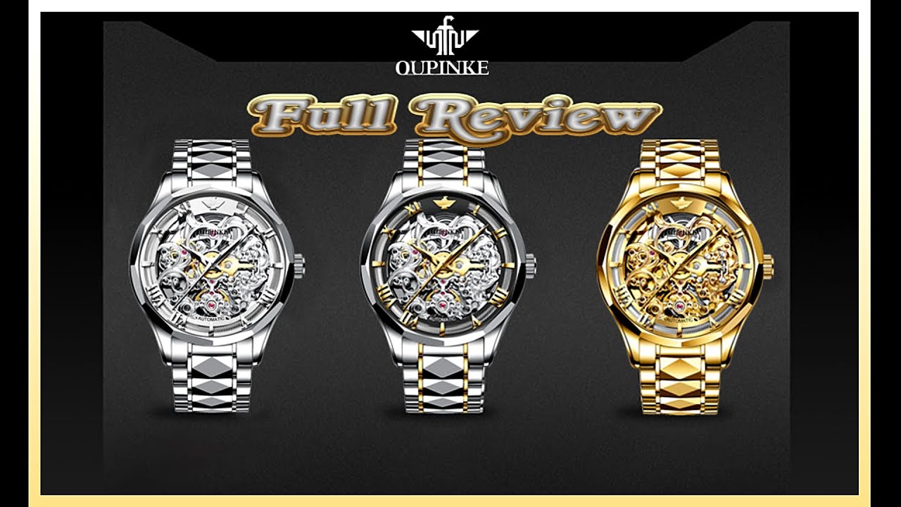 Oupinke Skeleton Luxury Watch.  Full review.