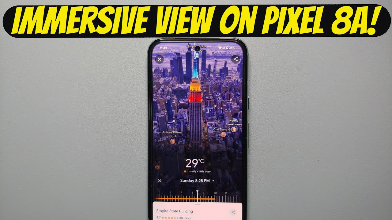 Google Pixel 8a : Immersive View in Google Maps Tutorial (AI Feature Spotlight)!