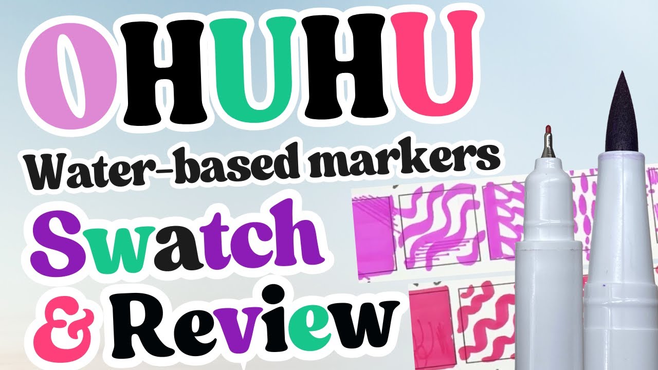 OHUHU SWATCH & REVIEW Dual Tip Marker set - Set of 60 brush tip and fine point markers - Ohuhu Pupe