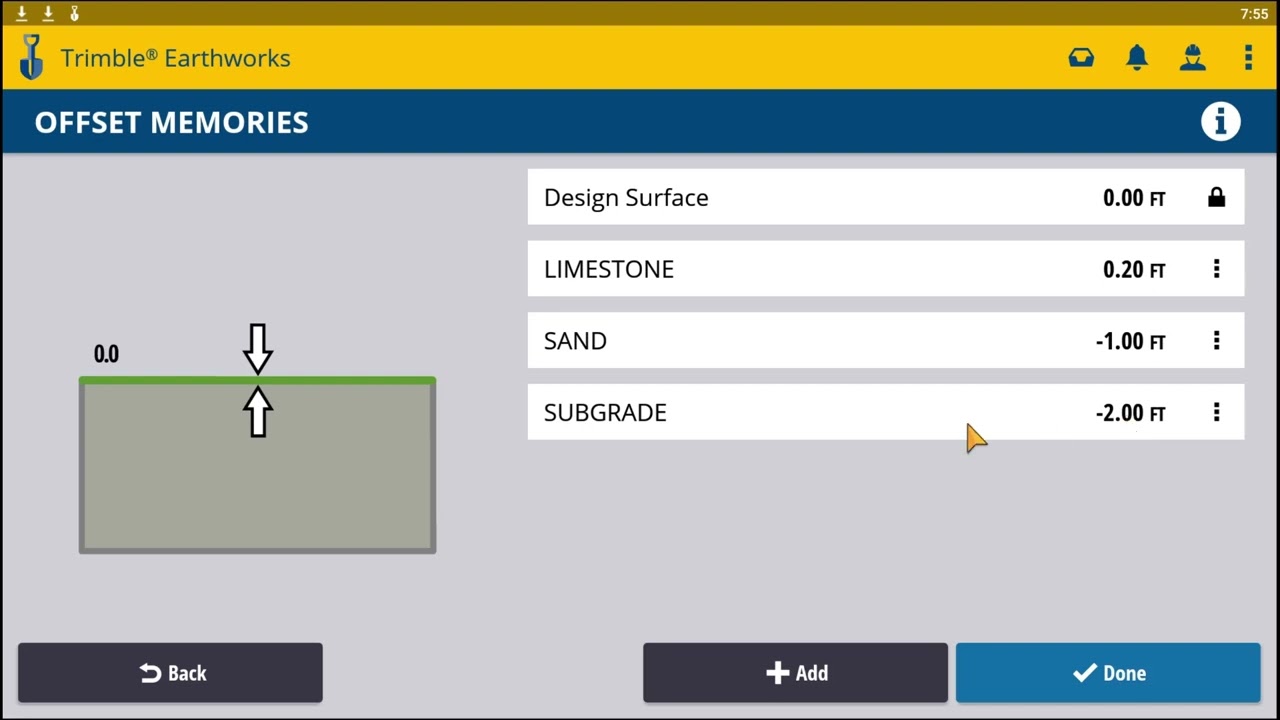 Earthworks Elevation Offsets