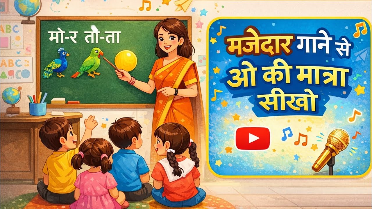 🎵 मजेदार गाने से ओ की मात्रा सीखो | Easy Hindi Matra Learning ✏️#thekindercoach