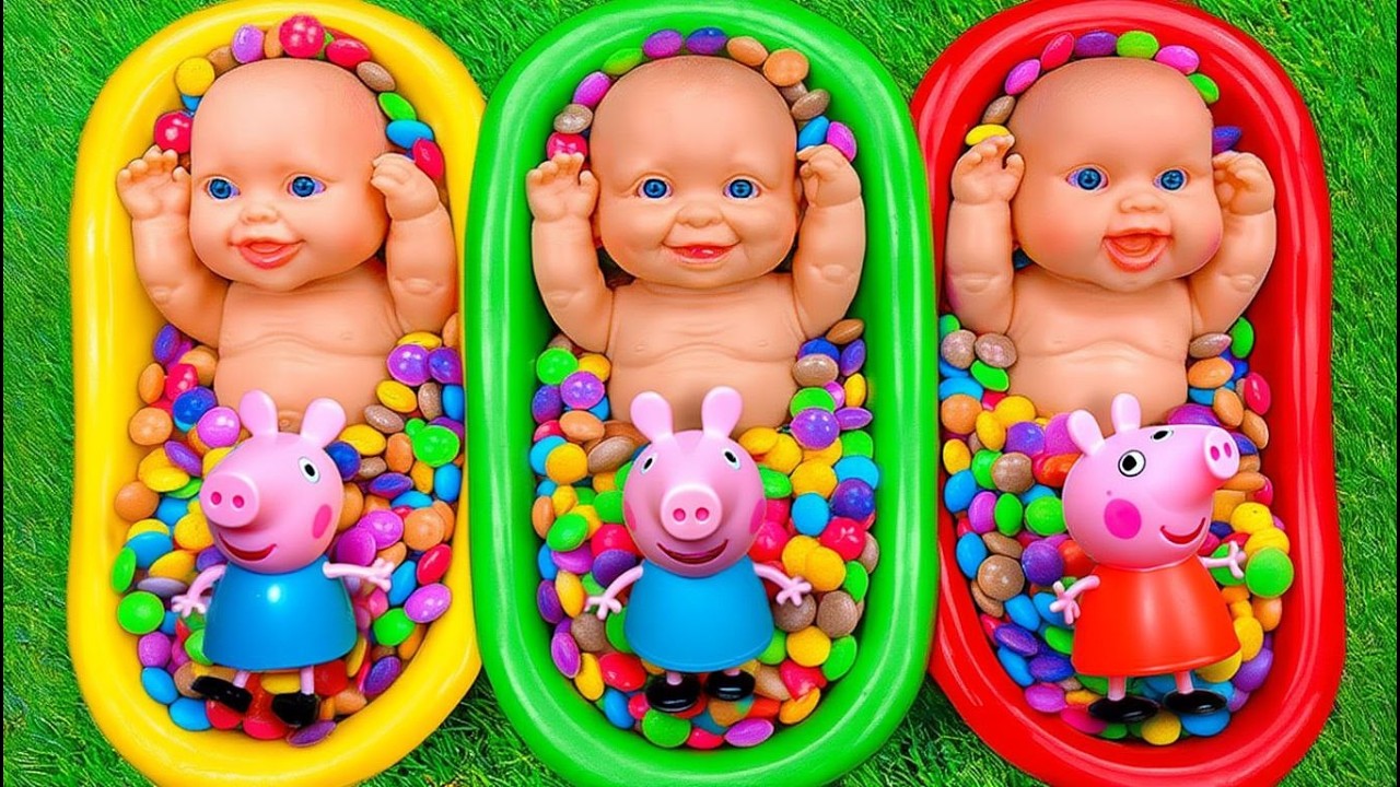 4 Minutes Satisfying Video Mixing Funny Candy ASMR & Make Up in 3 Bathtubs with Magic M&M's Slime