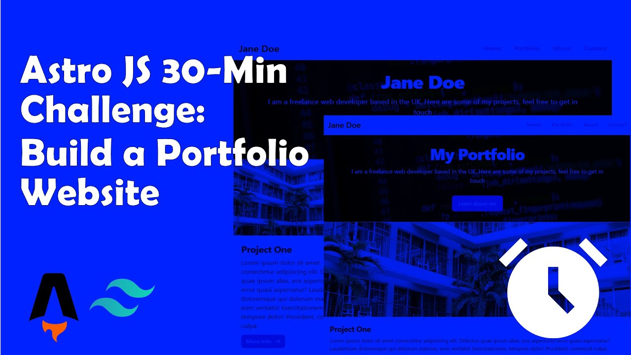 Astro JS in 30 Challenge:  Build a Portfolio Website in 30 minutes