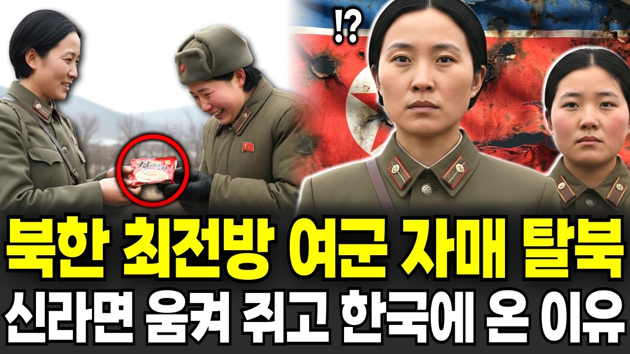 북한 최전방 여군 자매 탈북, 국경경비대 소대장이 여동생과 함께 '신라면' 손에 들고 철조망 넘어 충격. 탈북이야기ㅣ탈북사연ㅣ탈북민사연ㅣ북한이야기ㅣ북한사연