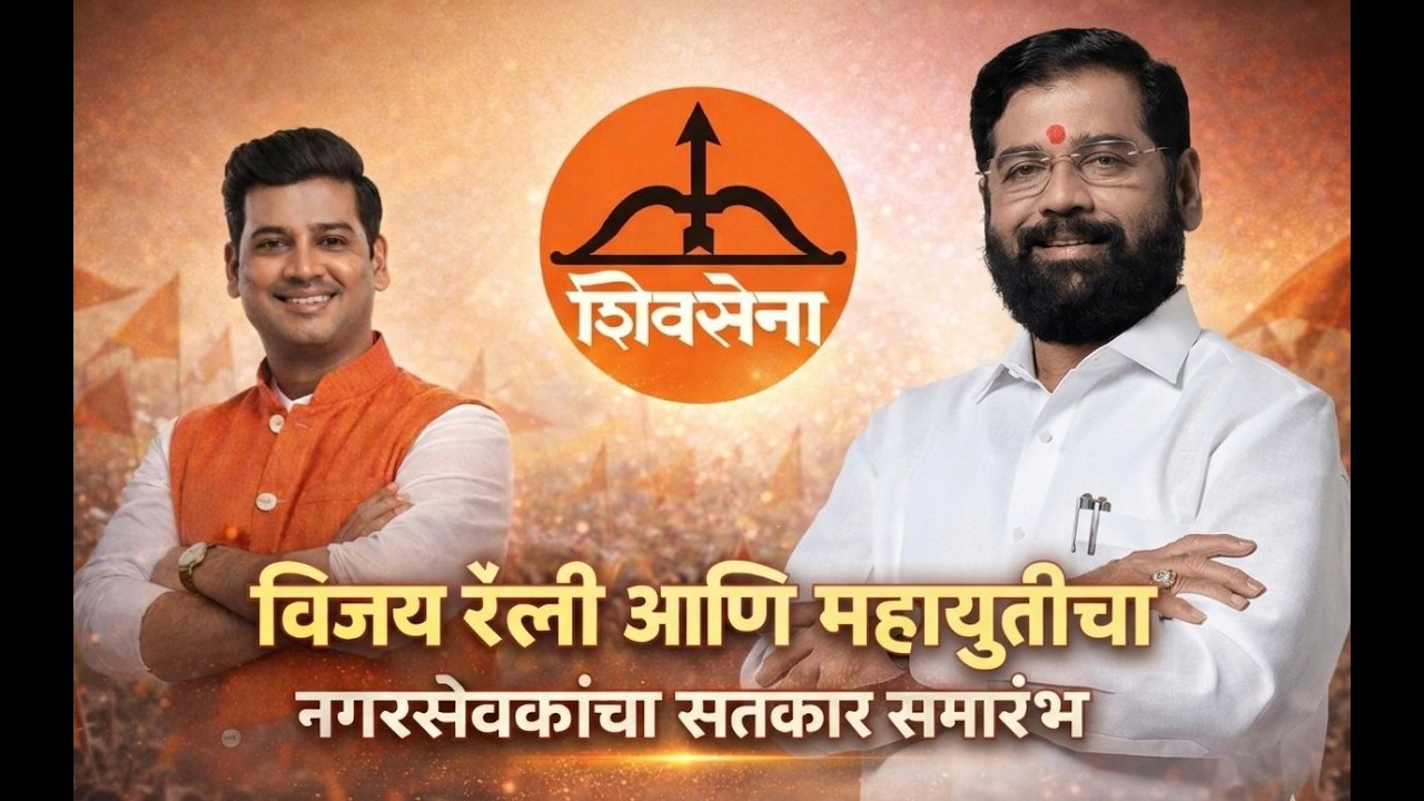 विजय रॅली आणि महायुतीचा नगरसेवकांचा सत्कार समारंभ