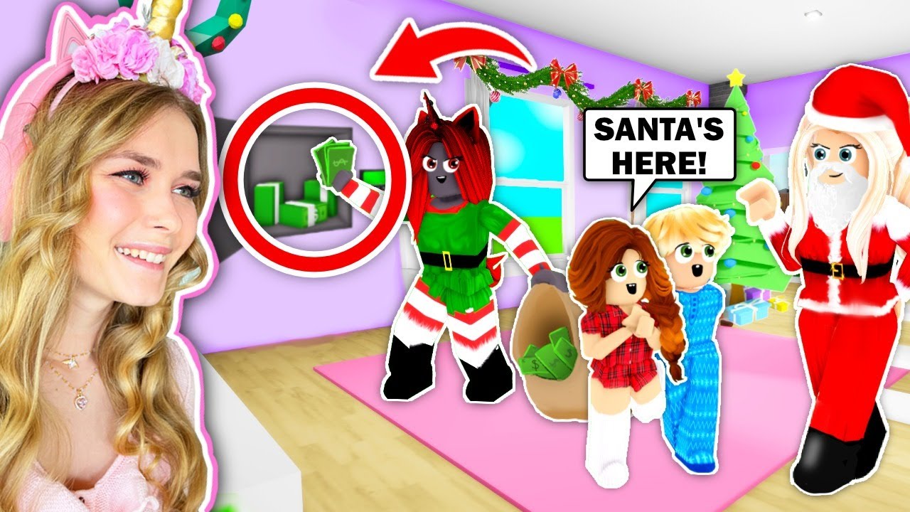 EVIL SANTA Uses His ELF To STEAL From HOUSES In Brookhaven! (Roblox)