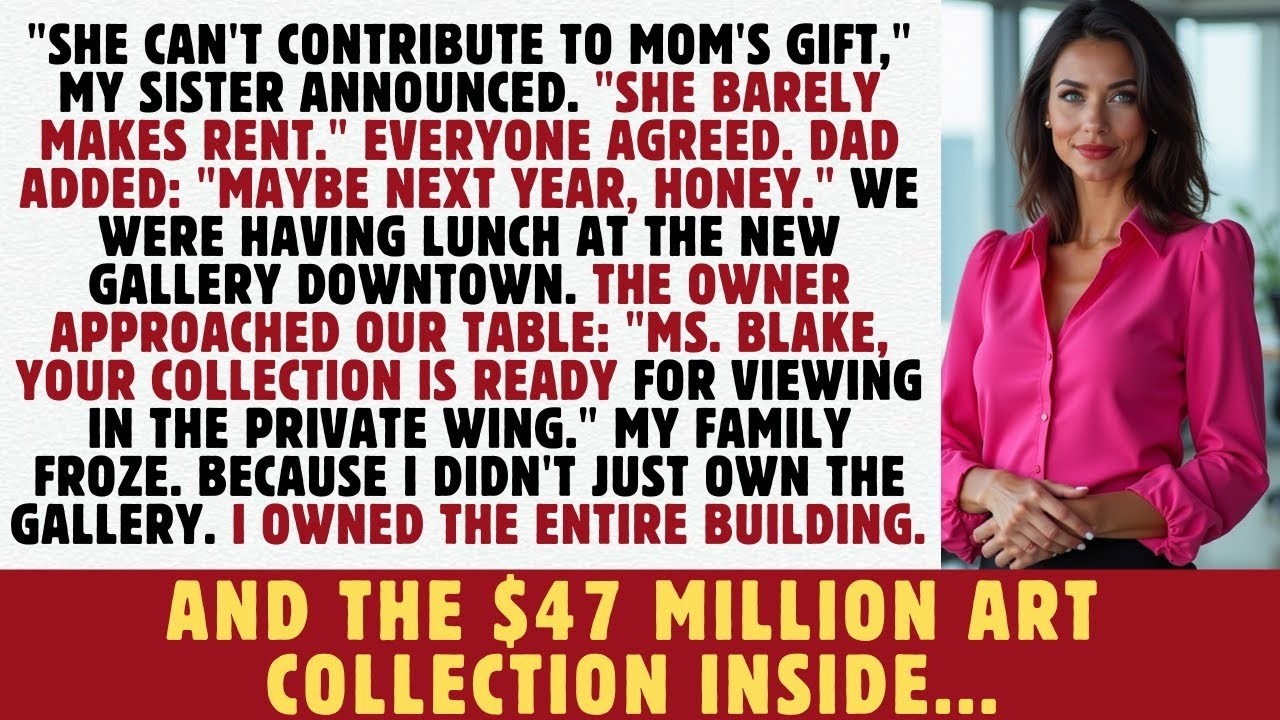 At Mom’s Anniversary Lunch, They Mocked Me—Until the Gallery Owner Bowed