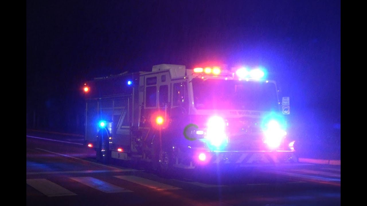 Engine 105 Responds to Vehicle Fire [The Woodlands Fire Department]