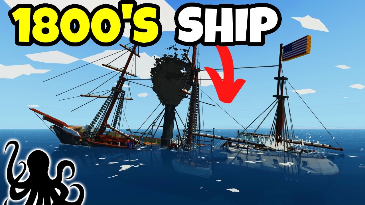 Kraken ATTACK SINKS Old Ship | Stormworks