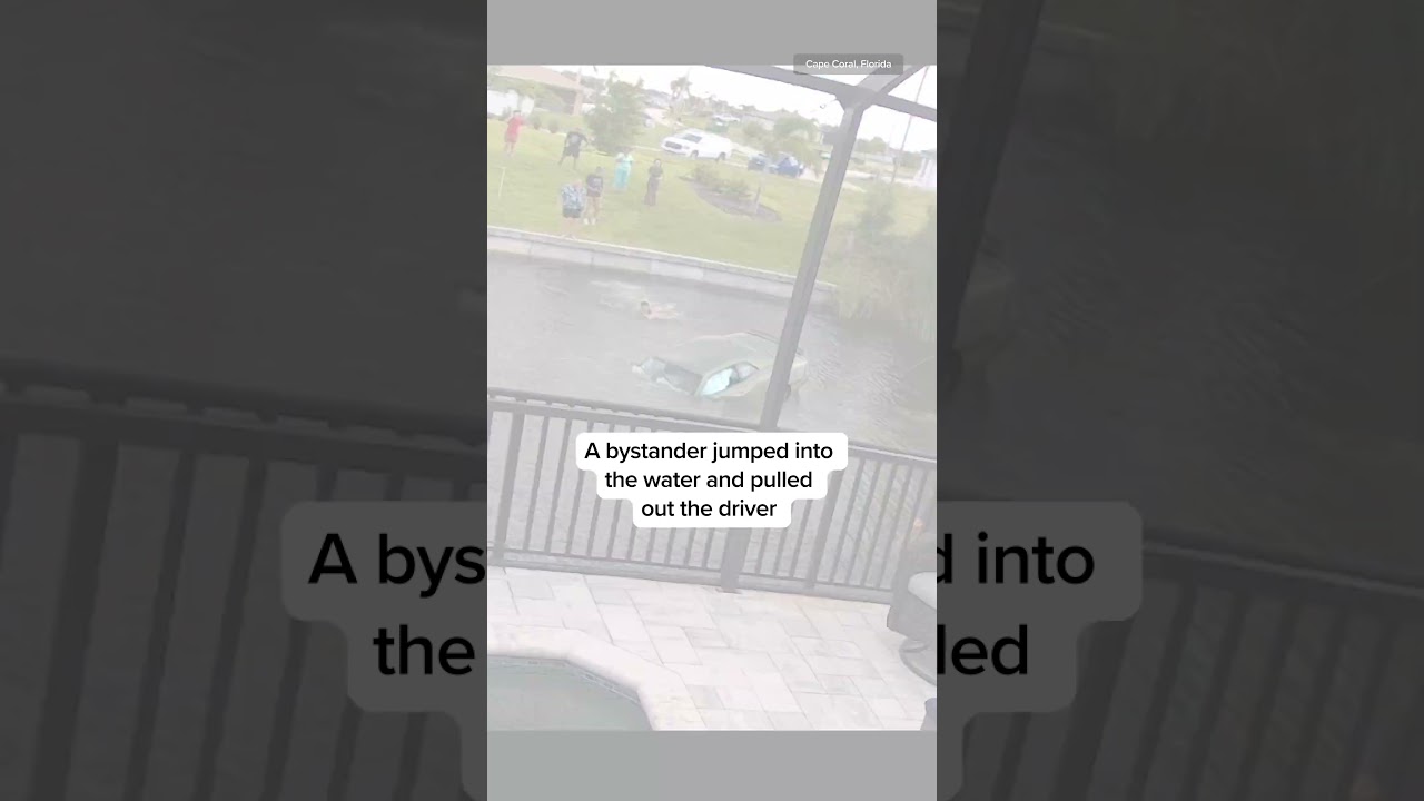 Watch as car crashes into canal