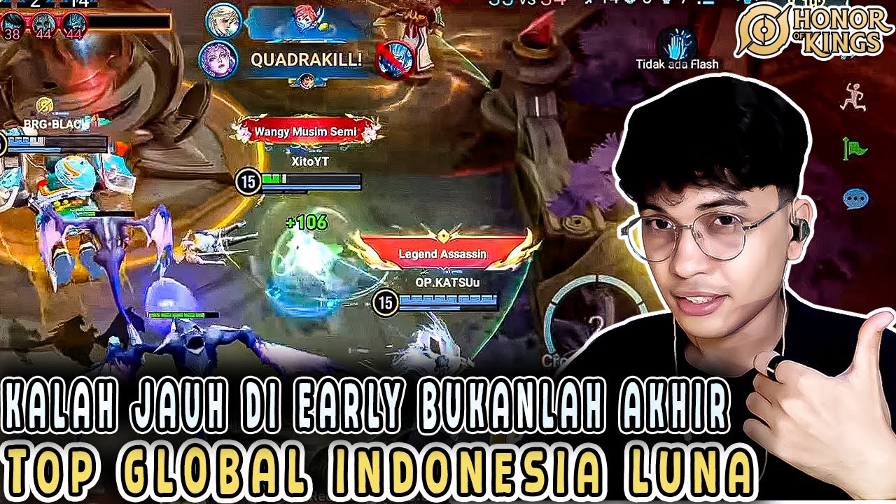 CARA XITO BALIKIN KEADAAN KETIKA GOLD KALAH JAUH | TOP INDONESIA LUNA | HONOR OF KINGS INDONESIA