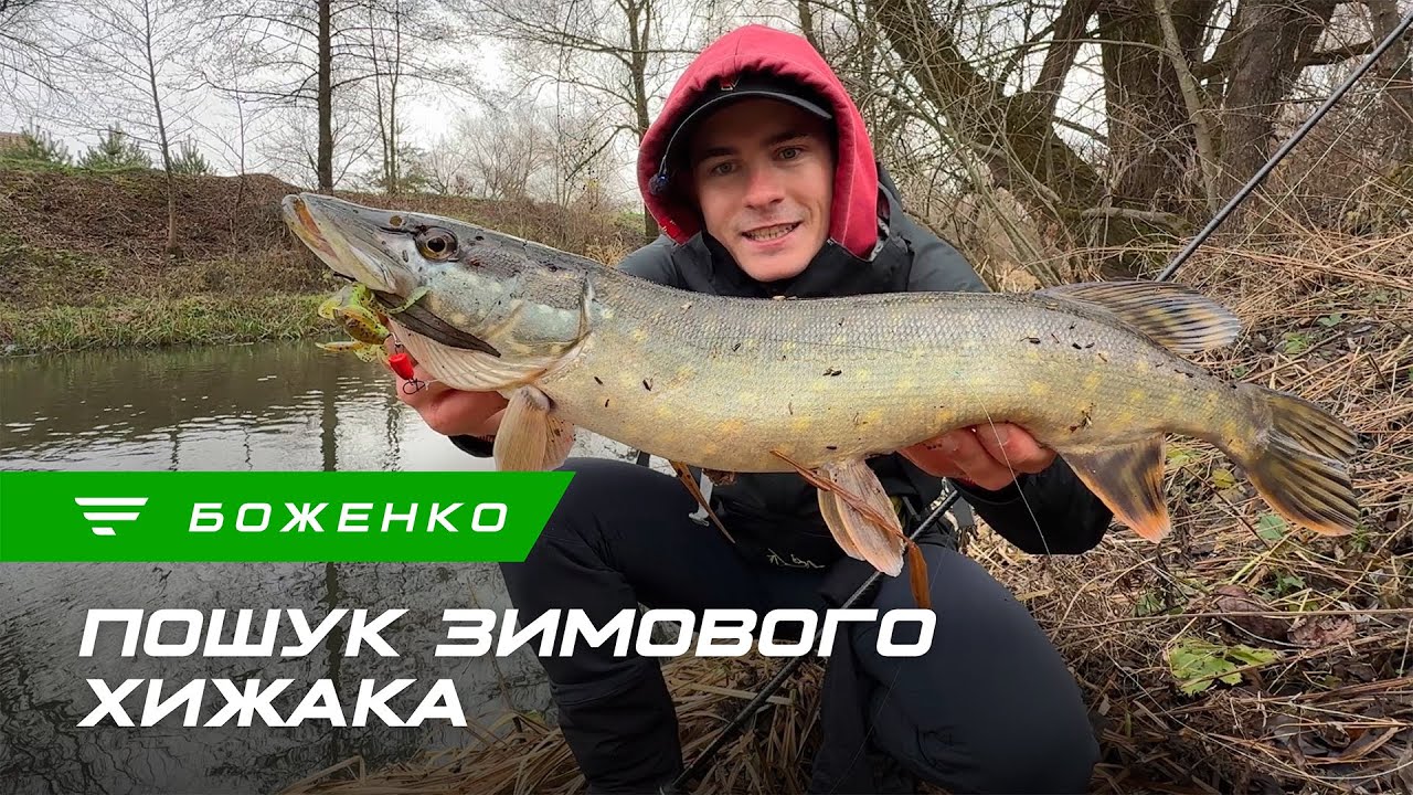 Пошук щуки та окуня у грудні на малій річці