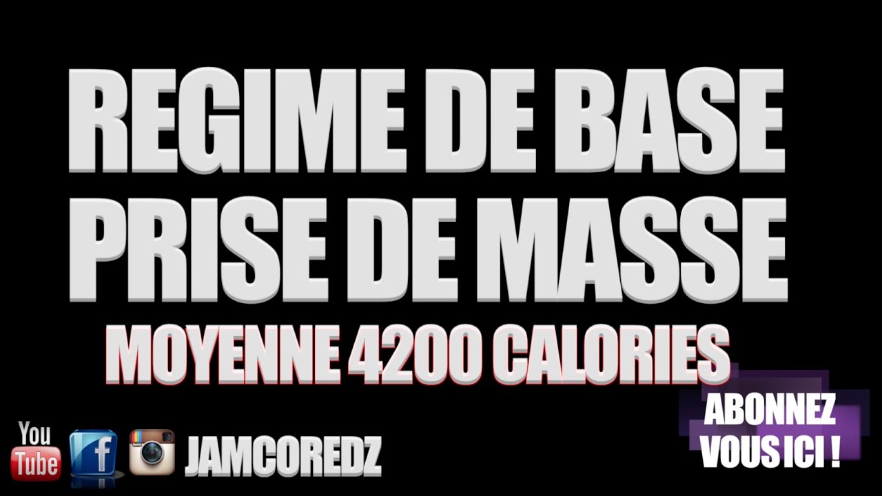 Programme gratuit:  Prise de Masse (nutrition)