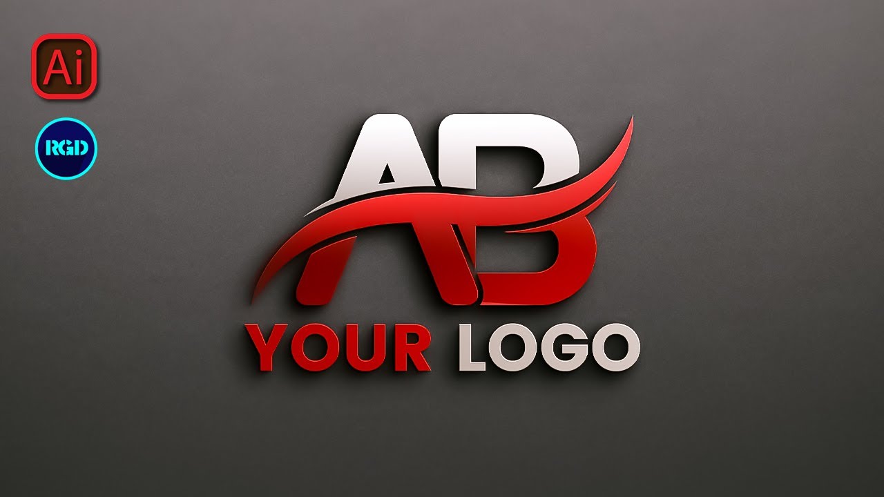 How to make an AB Leter logo  design | Illustrator Logo Design Tutorial | Rasheed RGD