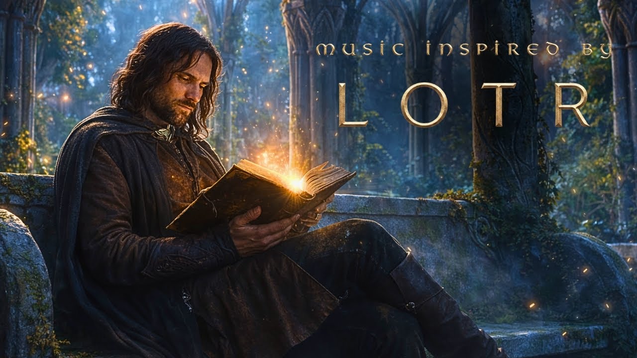 Rivendell Reading with Aragorn 🌿 | LOTR Ambience for Deep Focus, Calm & Sleep (No Ads)