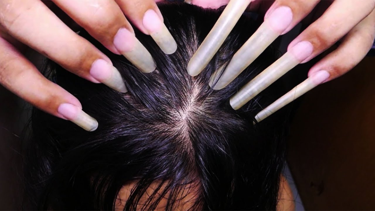 ASMR Intense Fast Scalp Scratching and Head Massage * Long Nails *